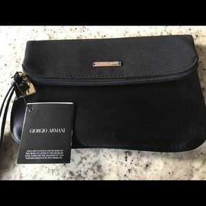 Georgio Armani black clutch bag. NWT